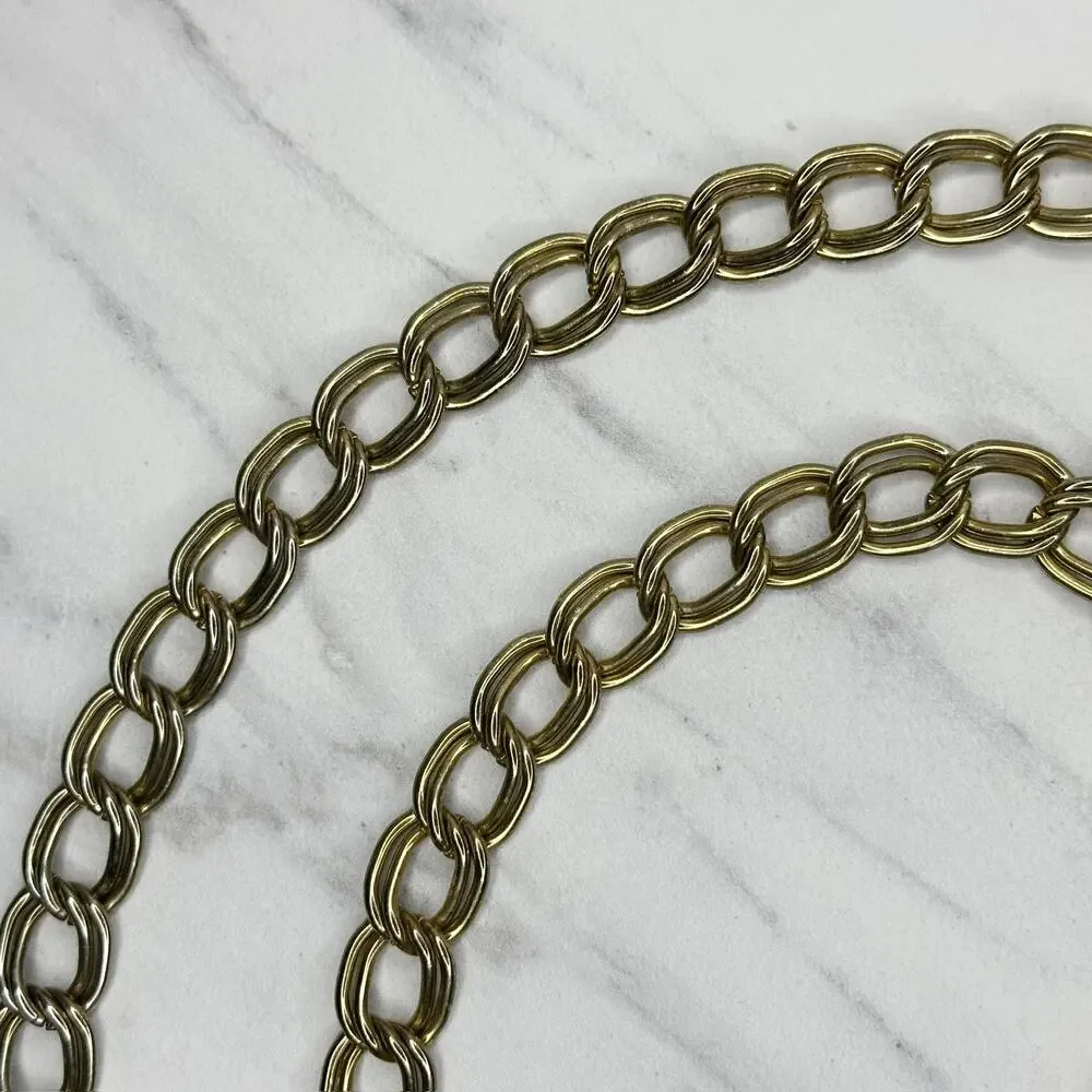 Womens Gold Tone Chain Belt George Washington Coin Charm Small/Medium ✨